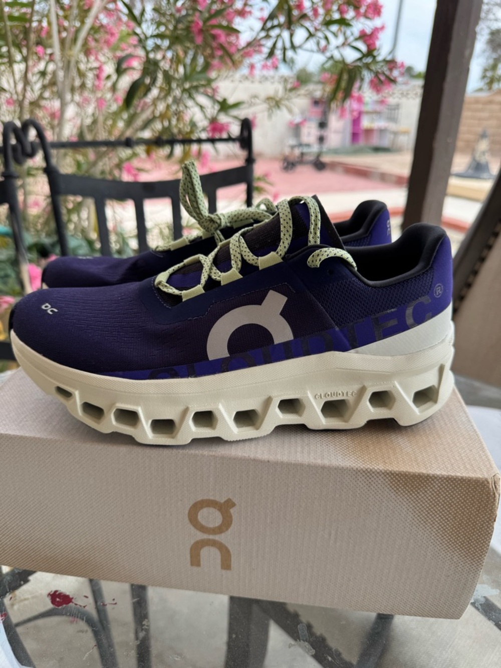 On Cloudmonster Men’s Sneakers in Acai/Aloe - Size 9